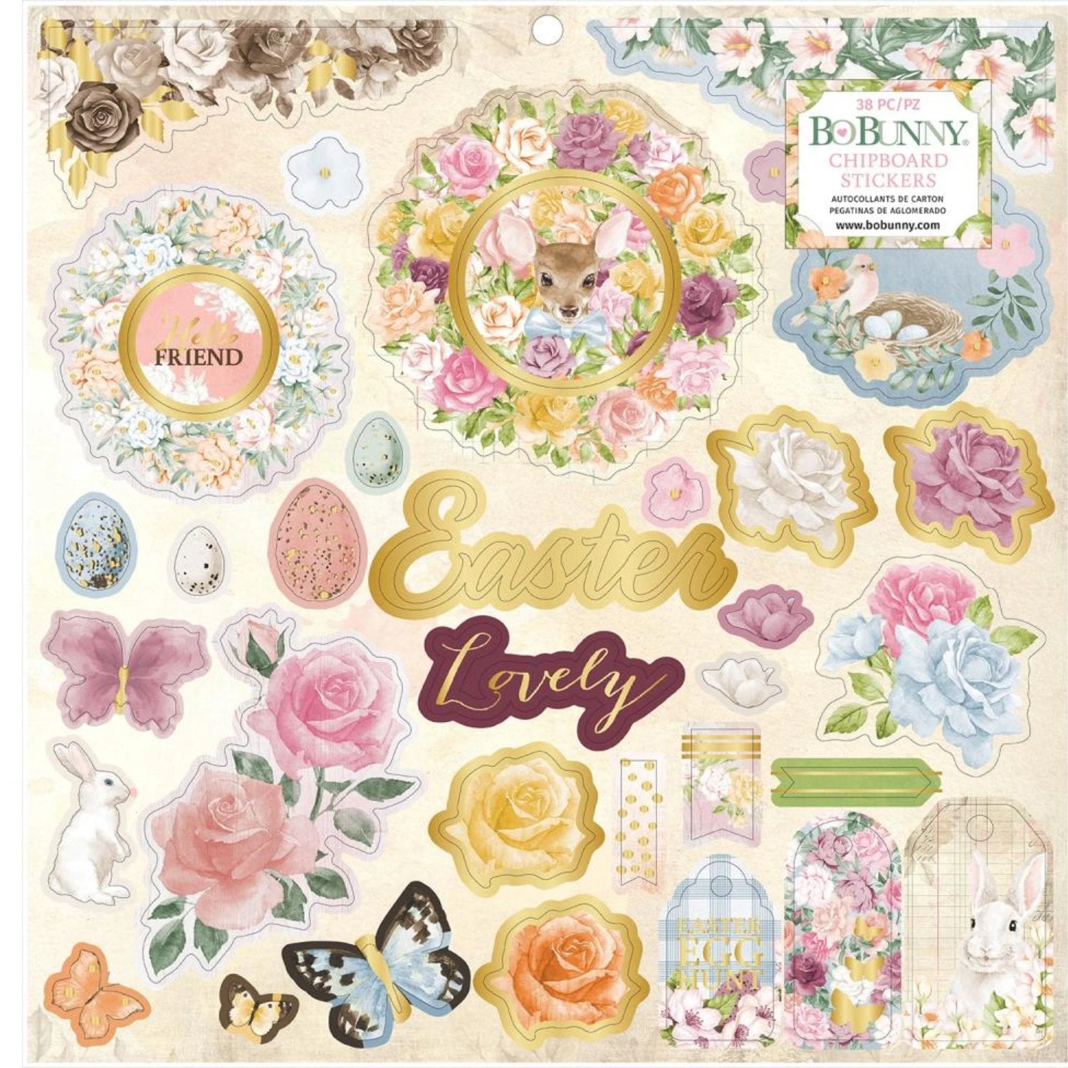 BoBunny Garden Grove - Chipboard Stickers 12in x 12in*