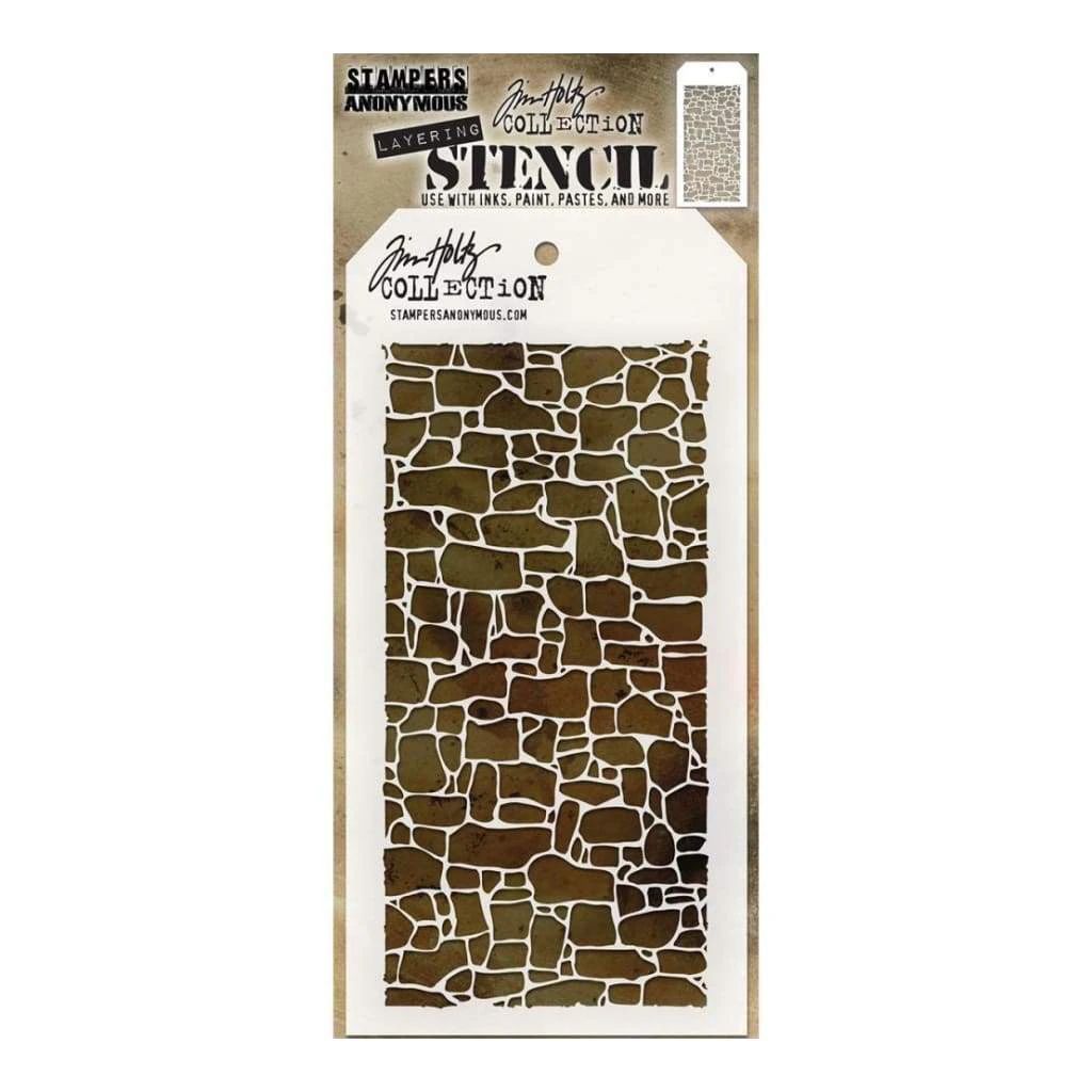 Tim Holtz Layered Stencil 4.125X8.5 - Stone