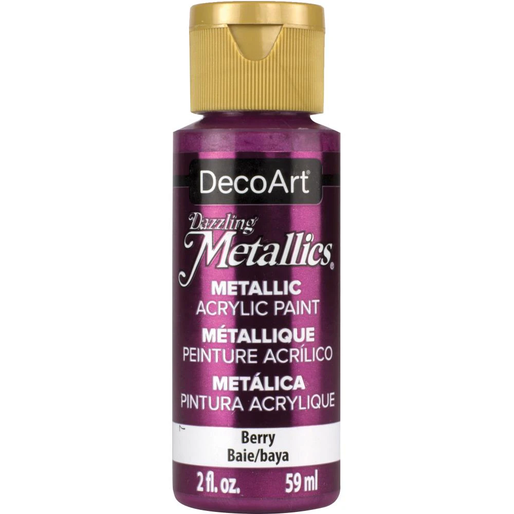 Deco Art - Dazzling Metallics Acrylic Paint 2oz - Berry