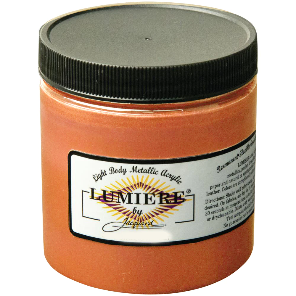 Jacquard Lumiere Metallic Acrylic Paint 8oz - Burnt Orange*