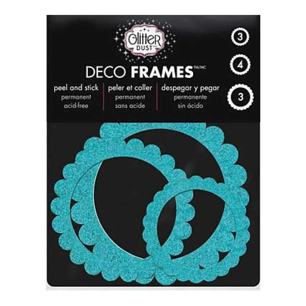 Thermoweb - Glitter Dust Frame Assortment 10 Pack - Scallop Circle Teal*