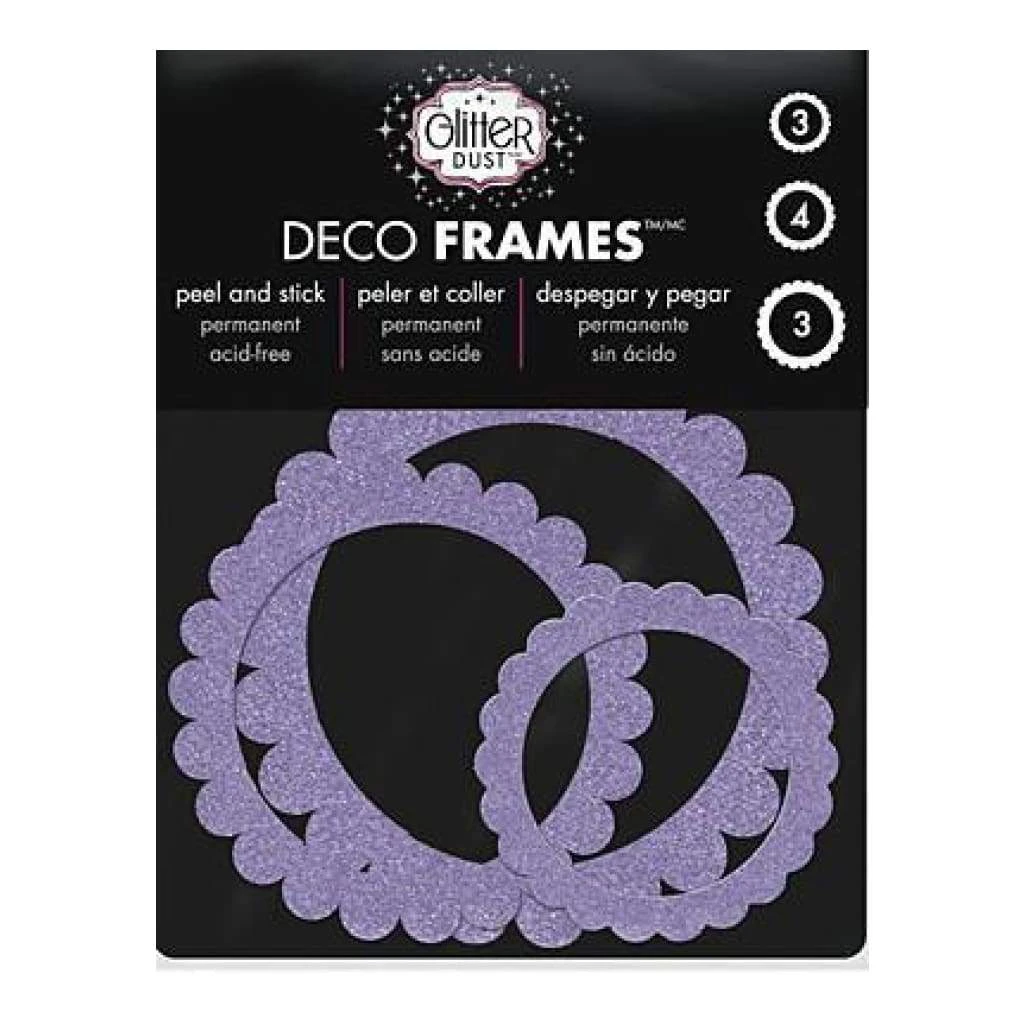 Thermoweb - Glitter Dust Frame Assortment 10 Pack - Scallop Circle Purple*