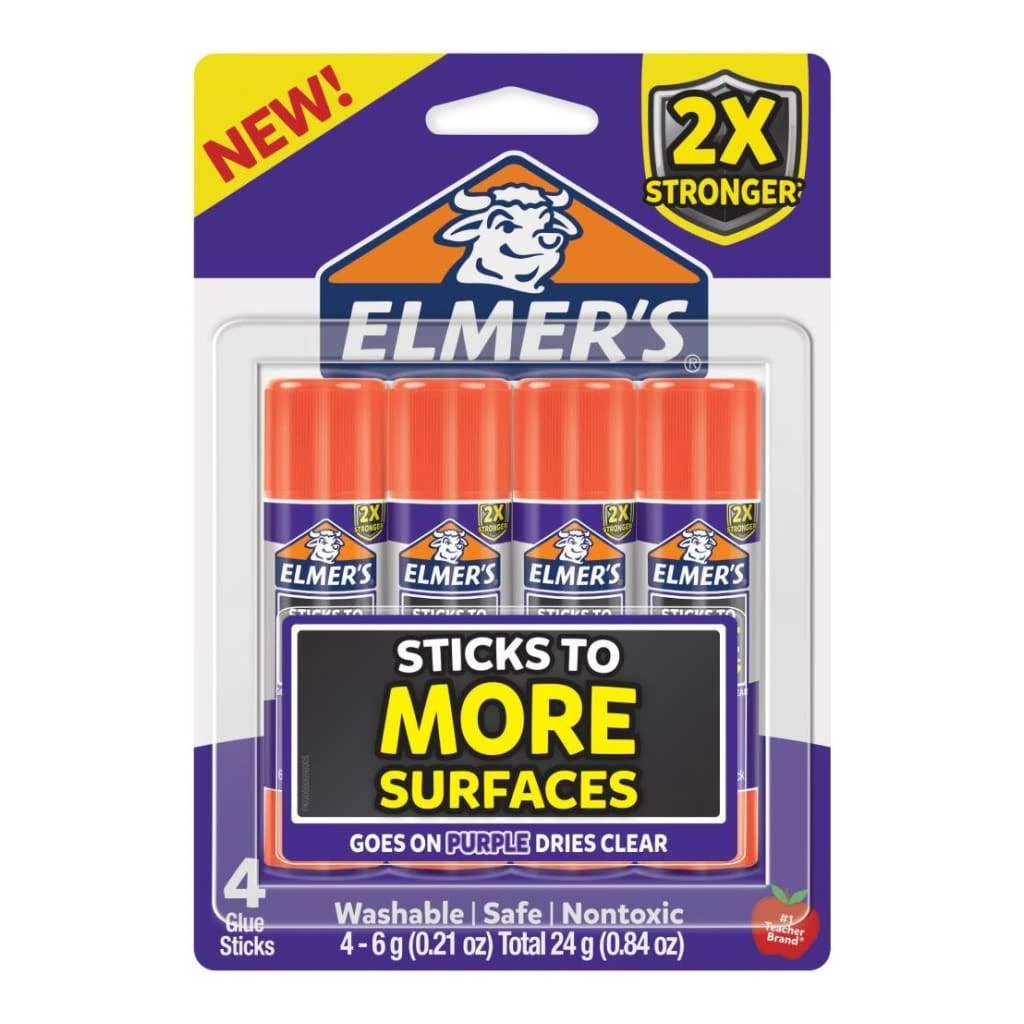 Elmer's Extra Strength Glue Sticks 4 pack .21oz Each