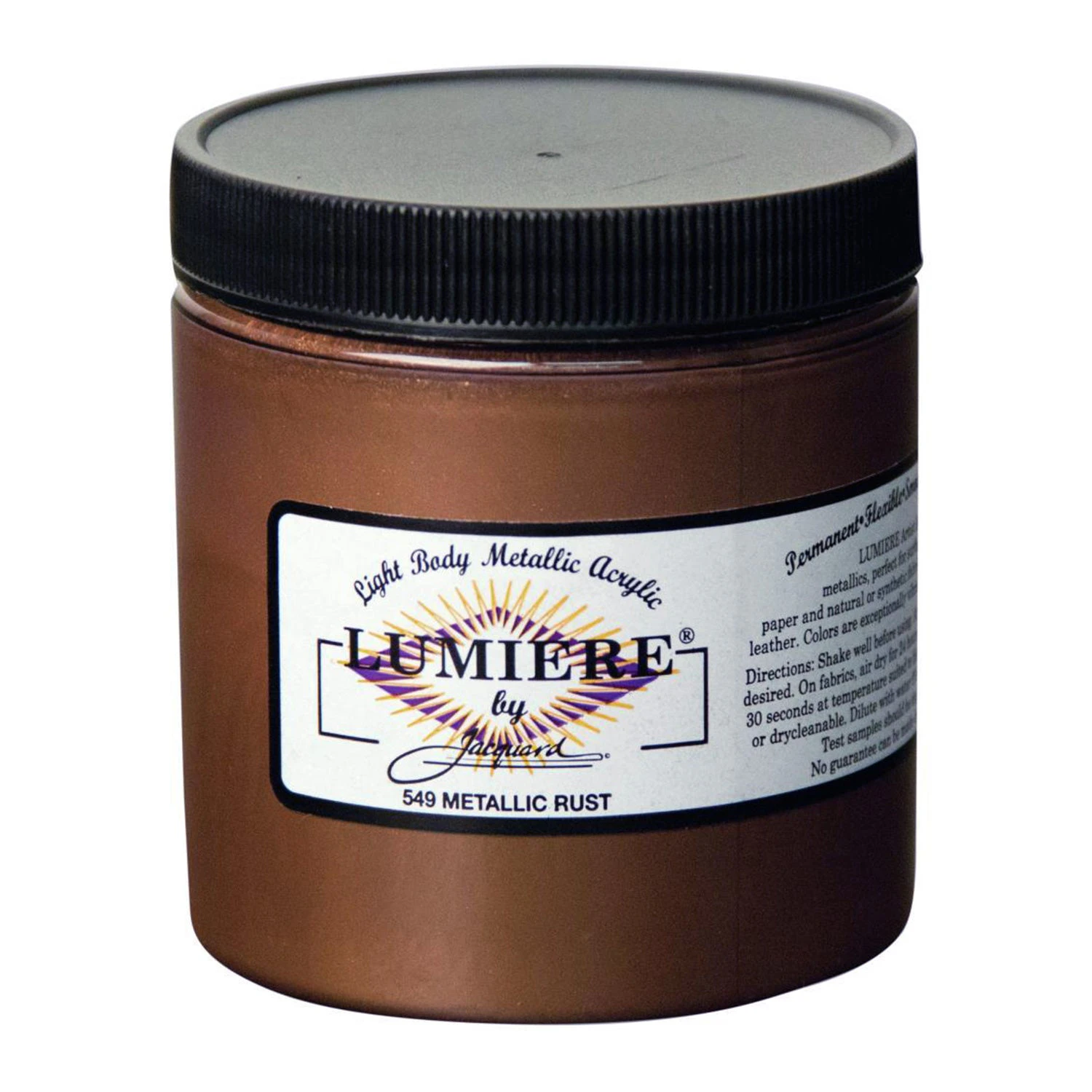 Jacquard Lumiere Metallic Acrylic Paint 8oz - Metallic Rust