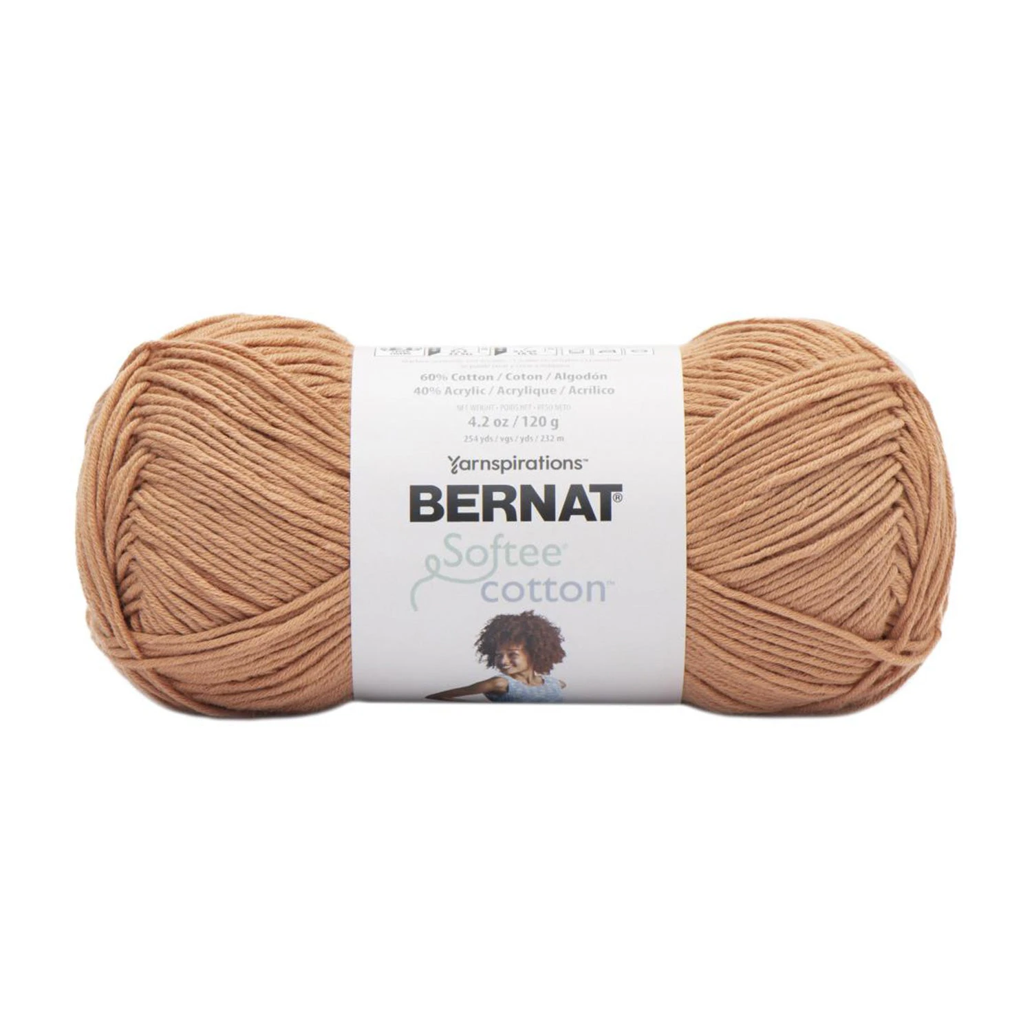 Bernat Softee Cotton Yarn - Sandstone