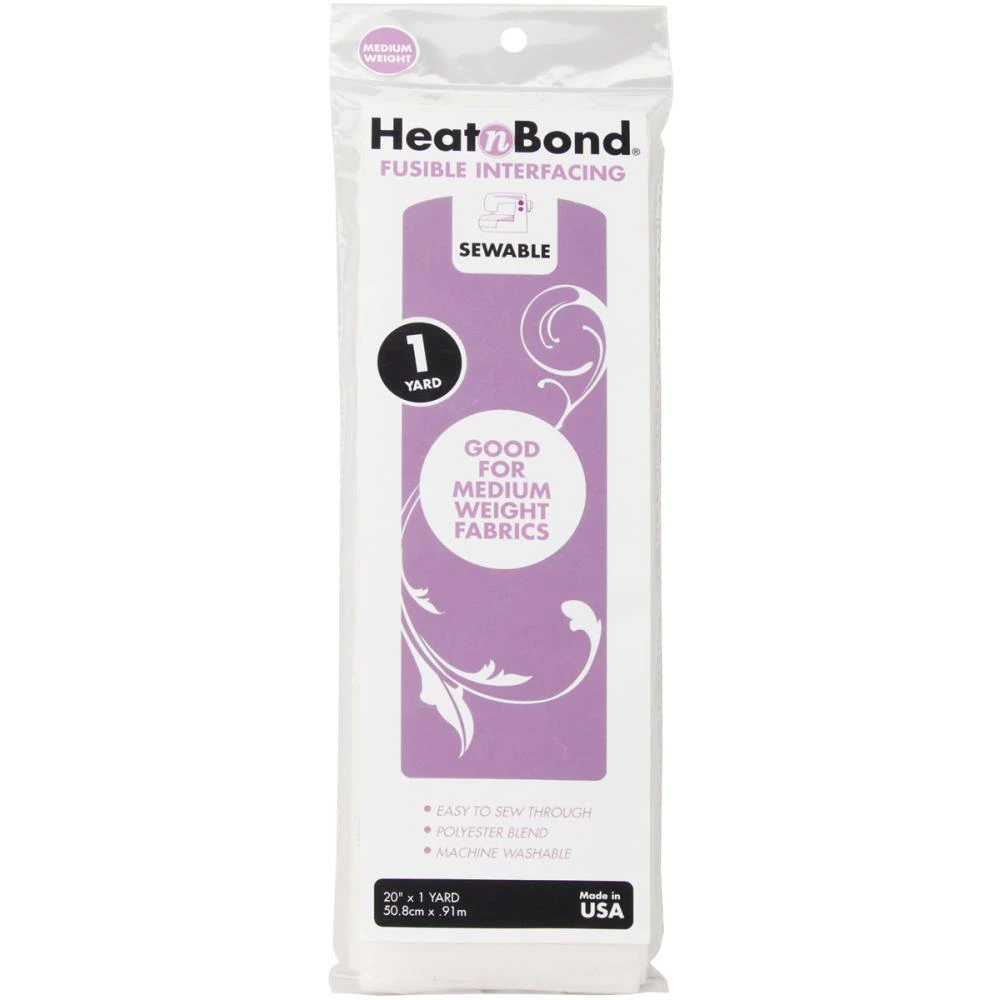 HeatnBond Med-Weight Iron-On Fusible Interfacing 20"X36"