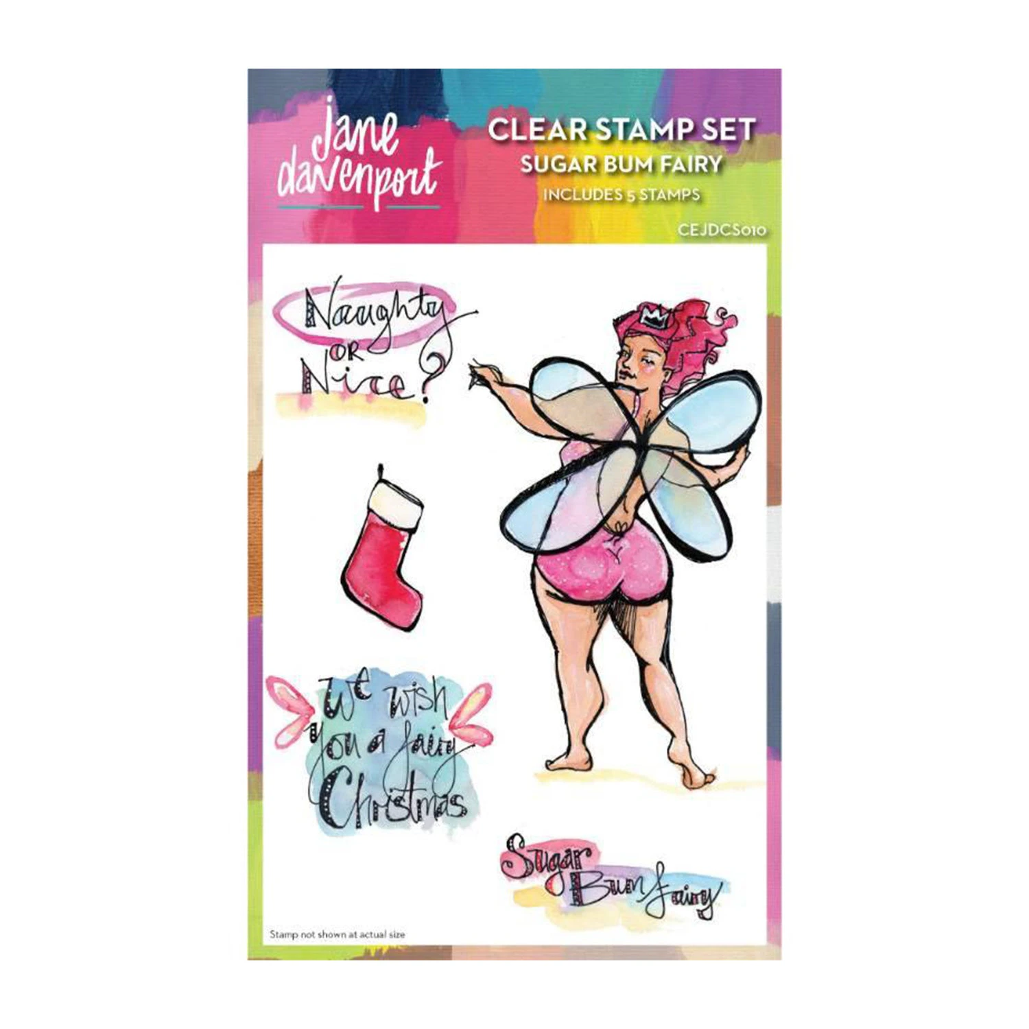 Creative Expressions 6"x 4" Clear Stamp Set by Jane Davenport - Sugar Bum Fairy*