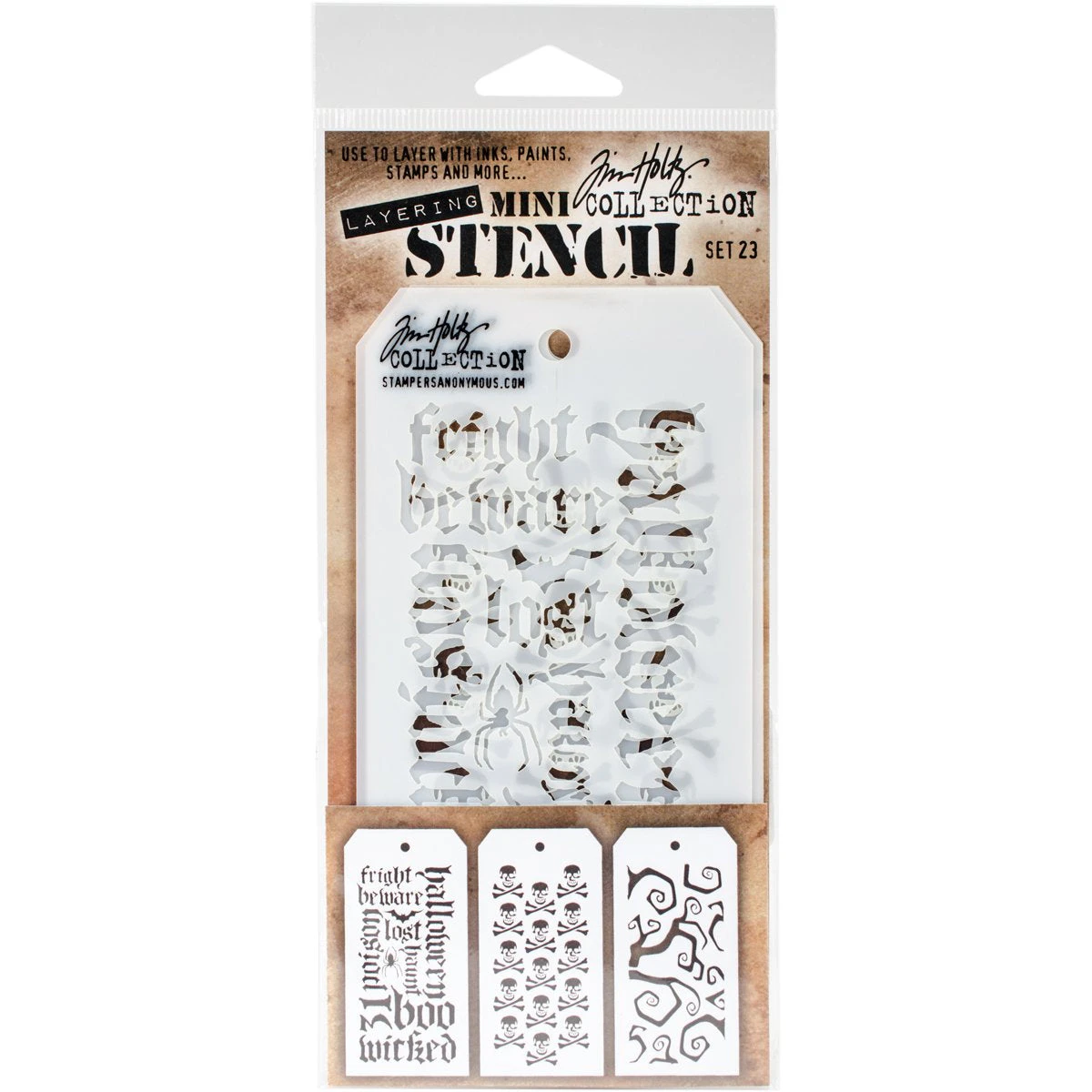 Tim Holtz Mini Layered Stencil Set 3 Pack Set #23*