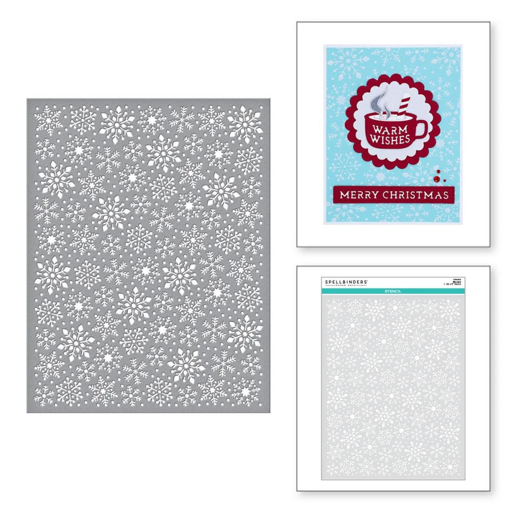 Spellbinders Stencil Blizzard - Warm Wishes Camper*