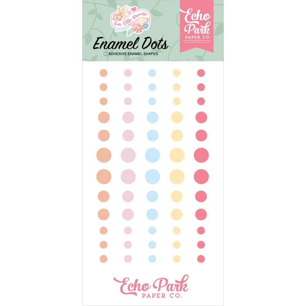 Echo Park Adhesive Enamel Dots 60 pack - Our Little Princess*