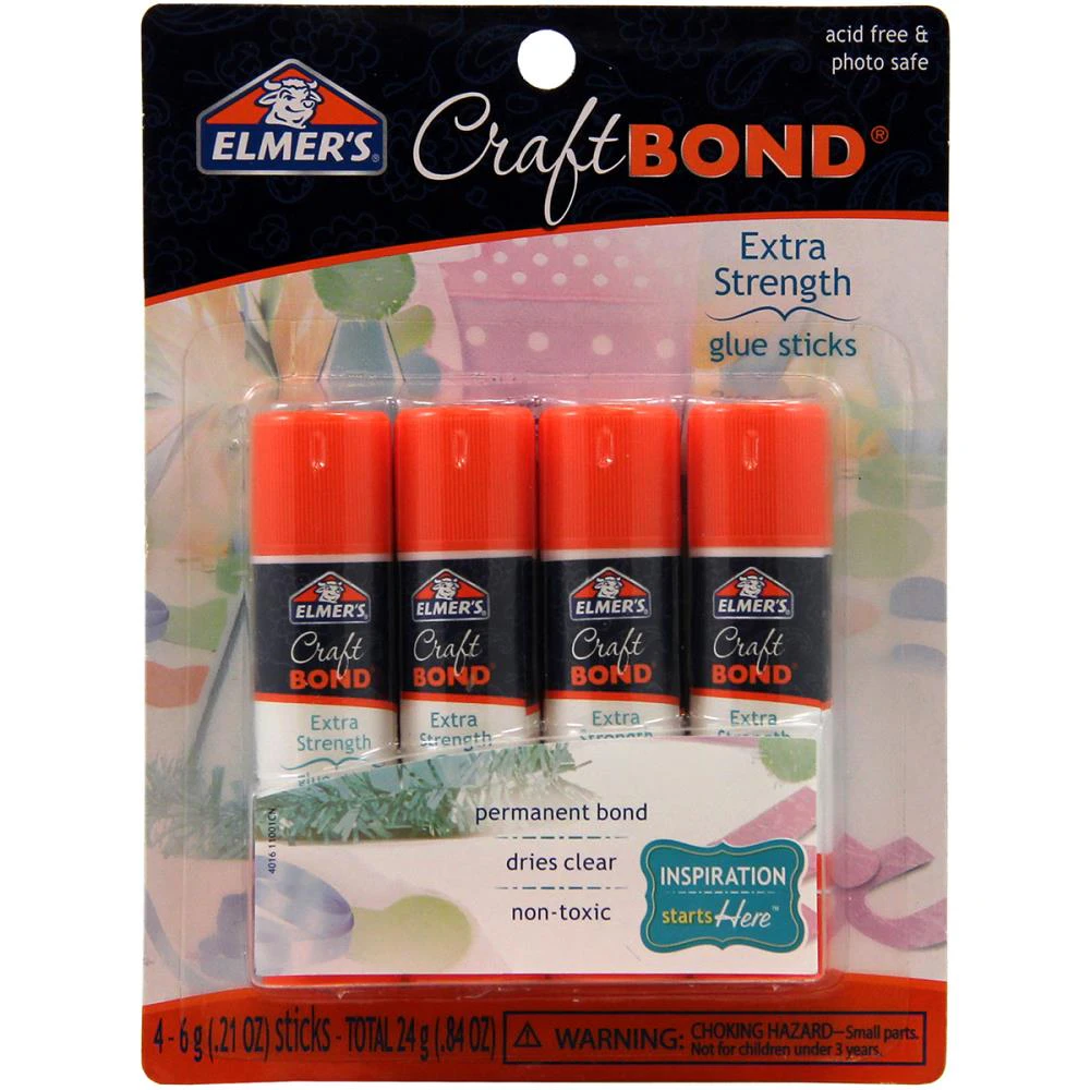 Elmer's CraftBond Extra Strength Glue Sticks 4 pack  .21oz