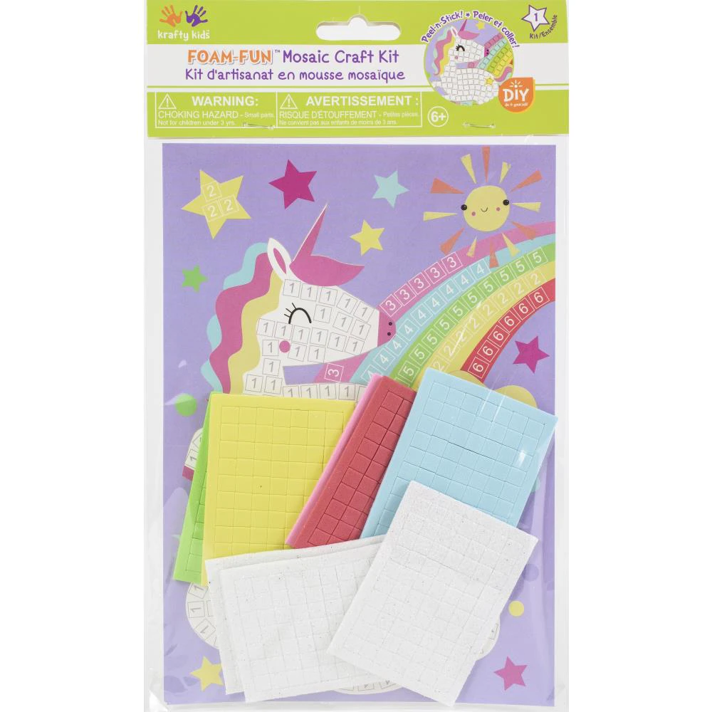 Multicraft Imports - DIY Mosaic Foam Kit - Unicorn