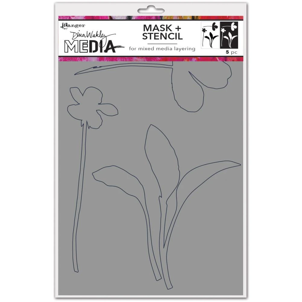 Dina Wakley Media Stencils + Masks 6"x 9" - Sprouts