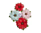 Prima Marketing Mulberry Paper Flowers - Christmas Morning/Candy Cane Lane*