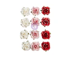 Prima Marketing Mulberry Paper Flowers - Candy Cane/Candy Cane Lane