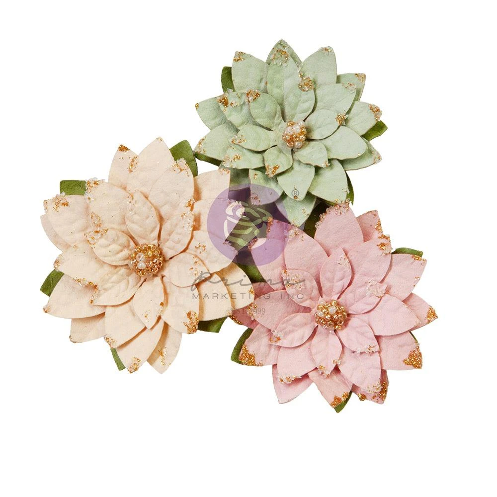 Prima Marketing Mulberry Paper Flowers Christmas Joy - Christmas Market*