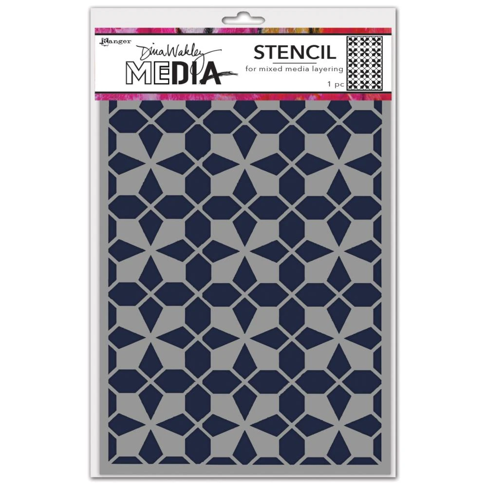 Dina Wakley Media Stencils 9"X6" - Tile Floor