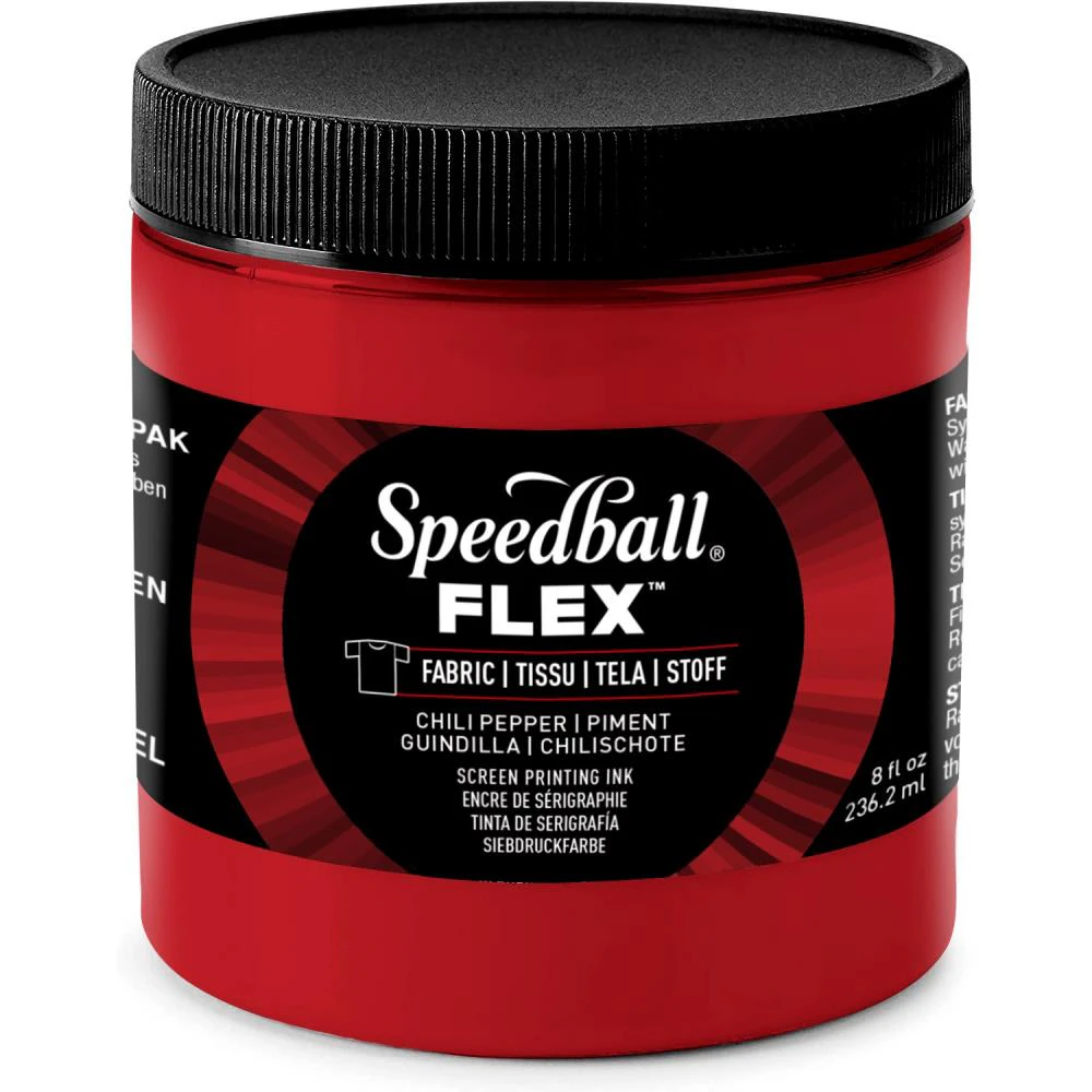 Speedball Flex Screen Printing Fabric Ink 8oz - Chili Pepper