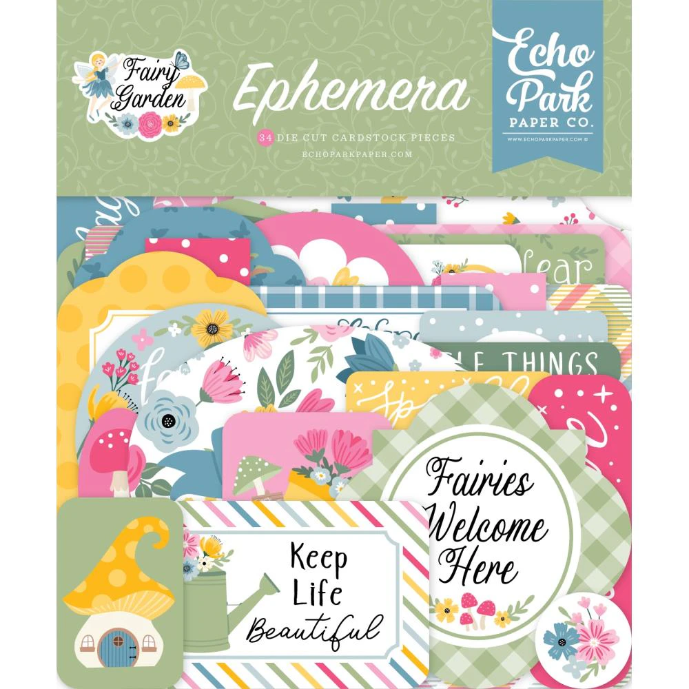 Echo Park Cardstock Ephemera Icons, Fairy Garden*