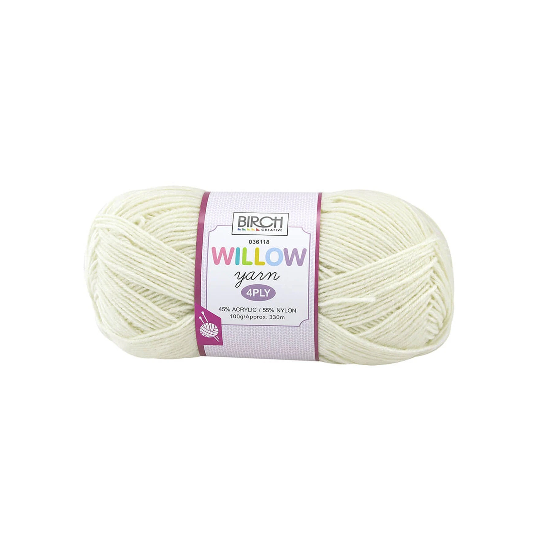 Birch Creative Willow Knitting Yarn - Lemon Icing 100g*