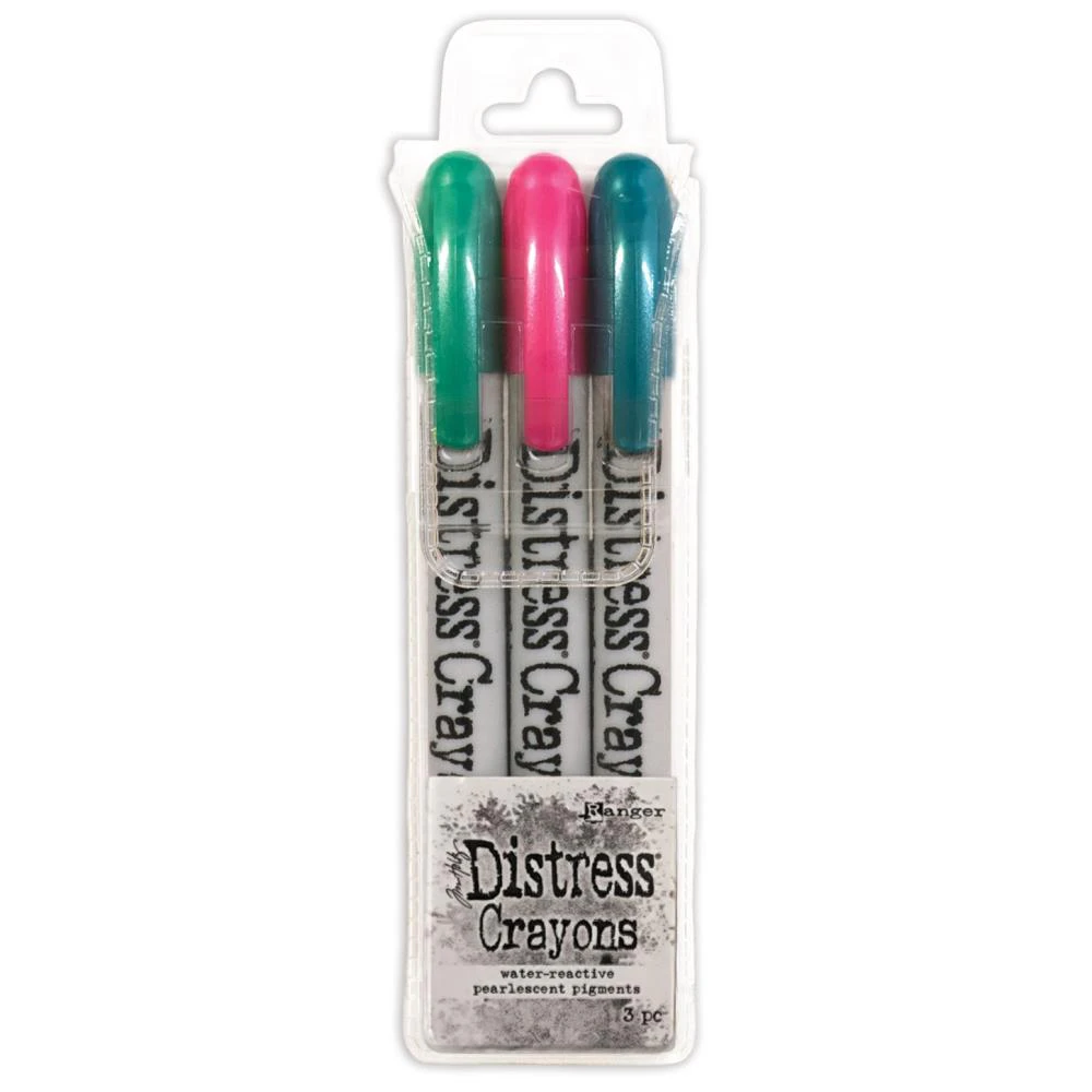 Tim Holtz Distress Crayon Pearl Set Holiday Set # 4