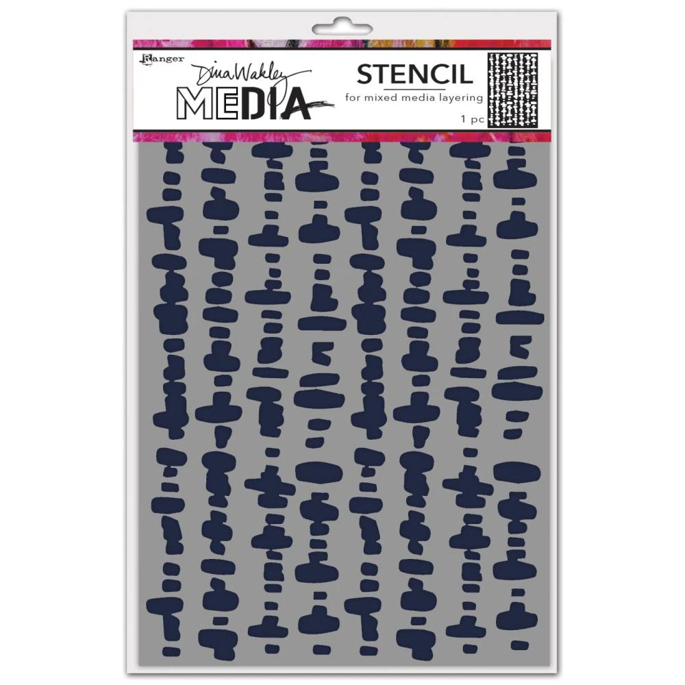 Dina Wakley Media Stencils 9"X6" - Dash Columns