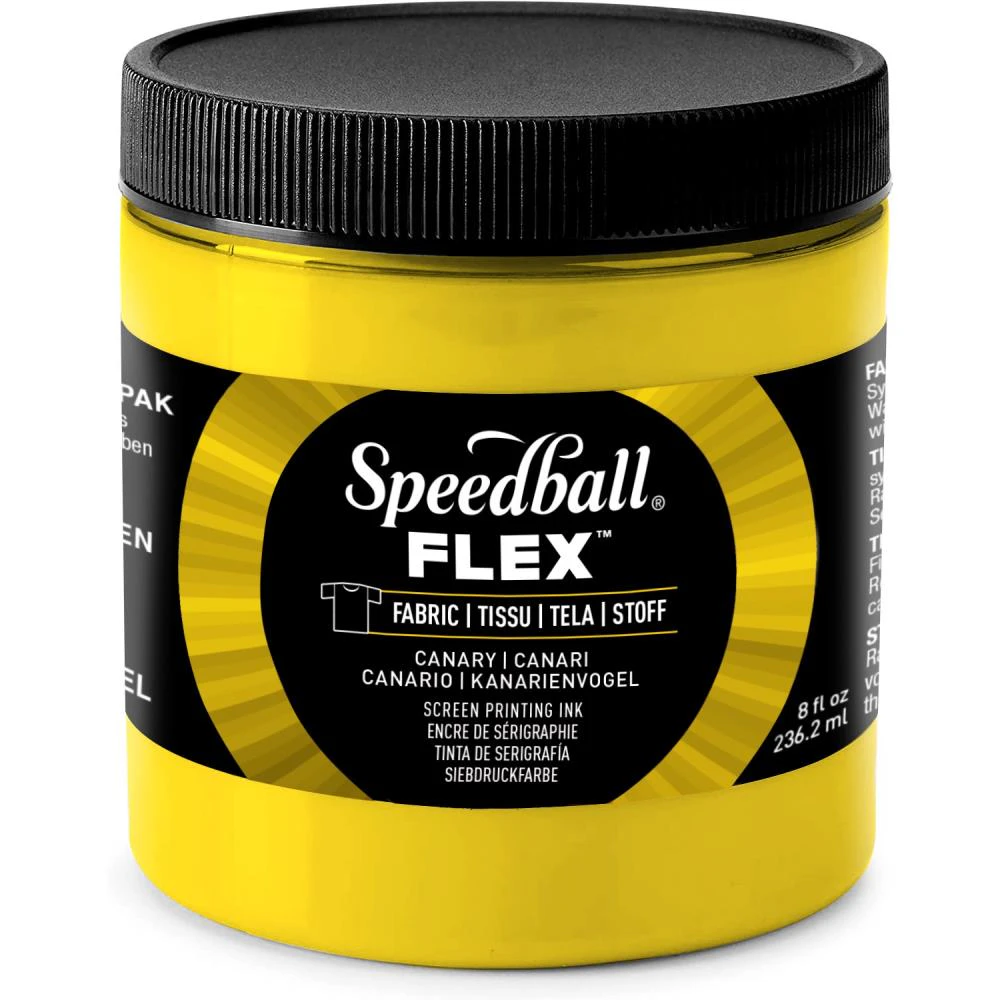 Speedball Flex Screen Printing Fabric Ink 8oz - Canary