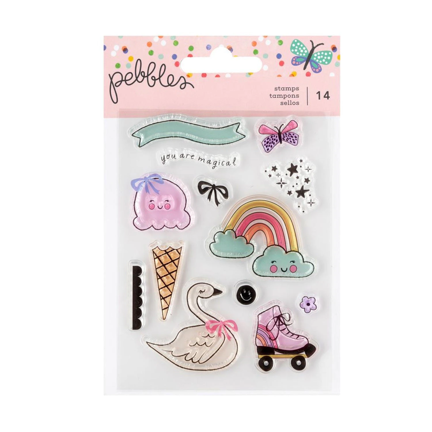 Pebbles Cool Girl Acrylic Stamp Set*