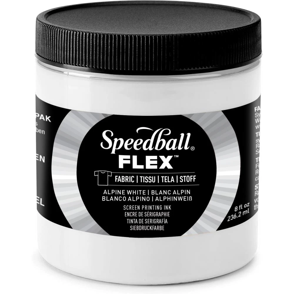 Speedball Flex Screen Printing Fabric Ink 8oz Alpine White