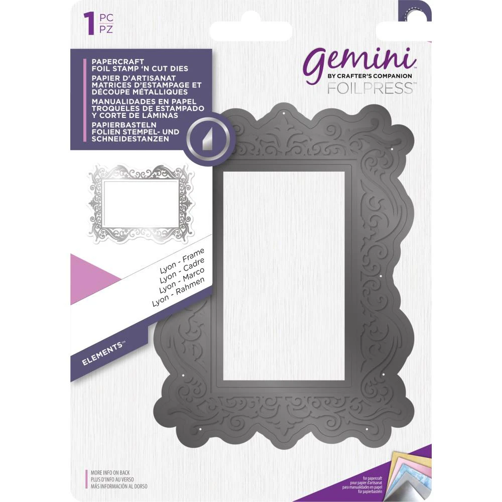 Gemini Foilpress Stamp 'N' Cut Die Elements - Lyon Frame*