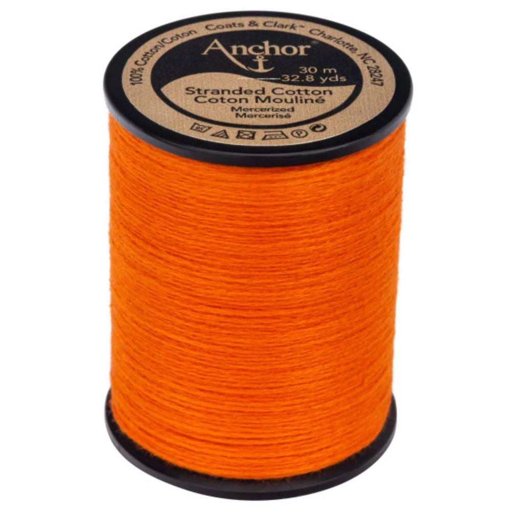 Anchor 6-Strand Embroidery Floss Spool 32.8yd - Tangerine Very Dark