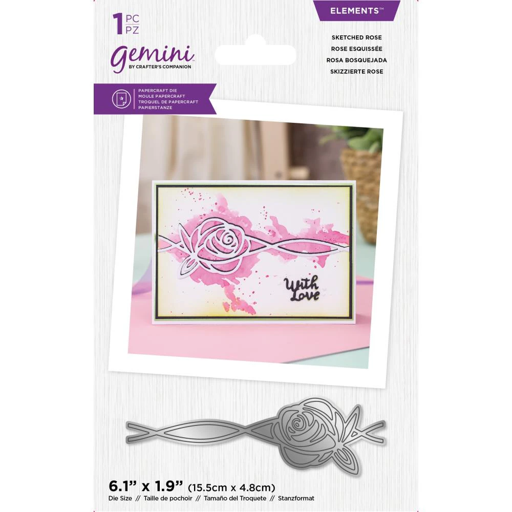 Crafter's Companion Gemini Elements Dies - Sketched Rose*