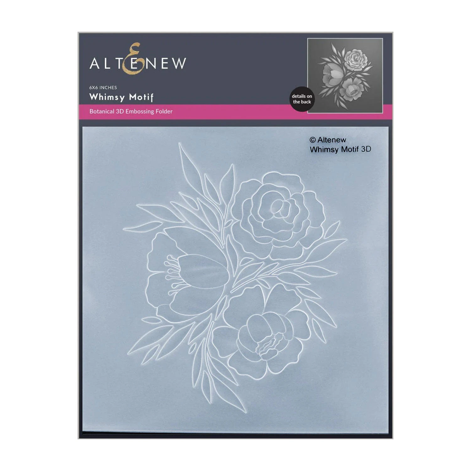 Altenew Whimsy Motif Botanical 3D Embossing Folder