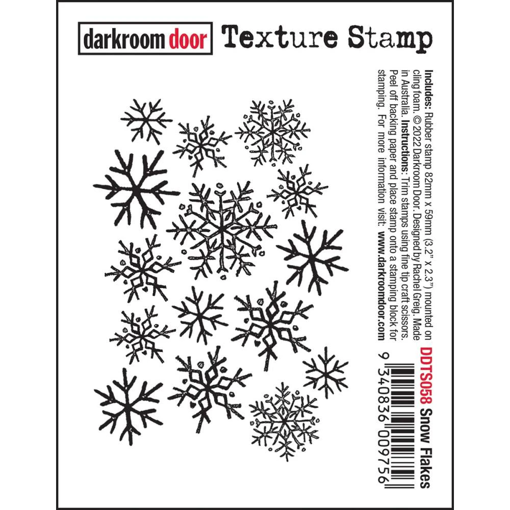 Darkroom Door Texture Stamp - Snow Flakes*