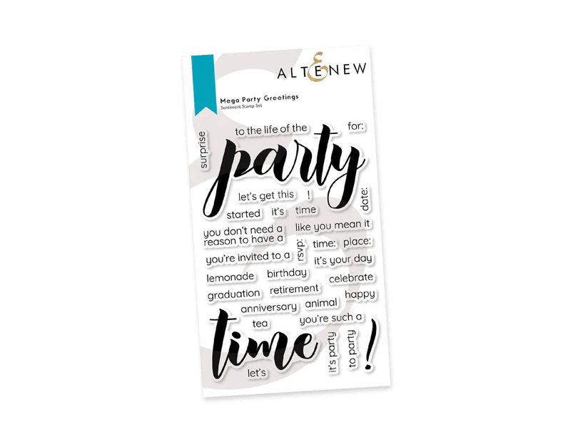 Altenew Mega Party Greetings Stamp Set*