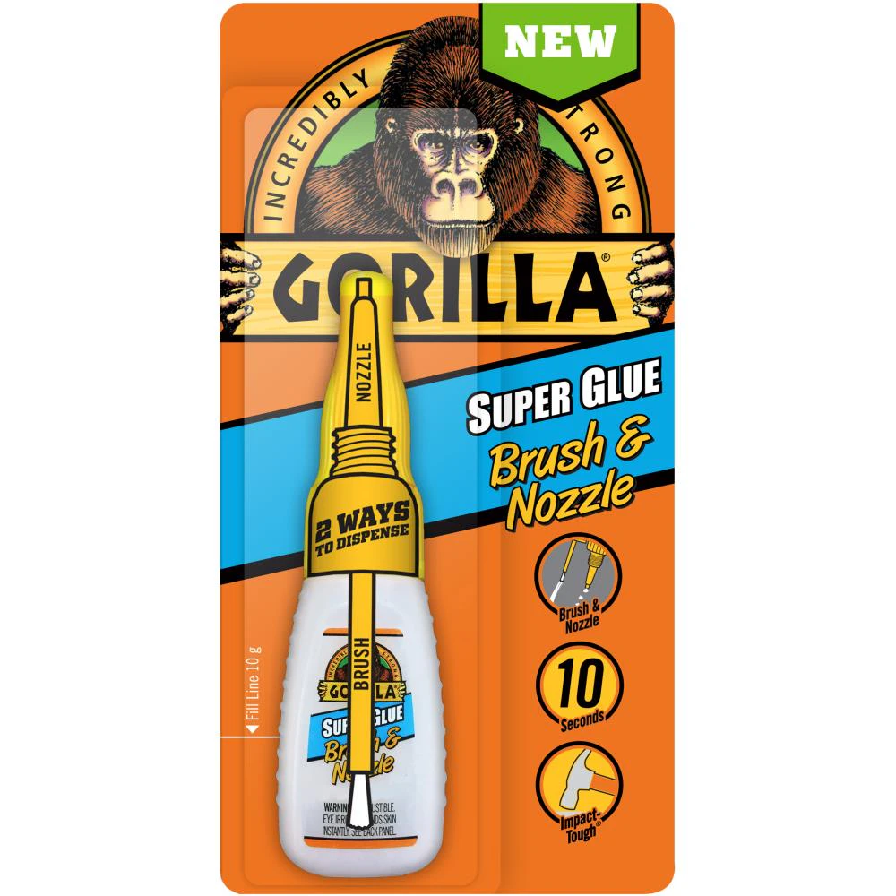 Gorilla Super Glue W/Brush & Nozzle .35oz