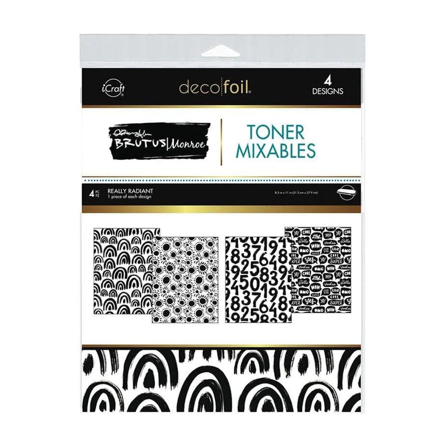 Brutus Monroe & Deco Foil Toner Mixables 4/Pkg - Really Radiant