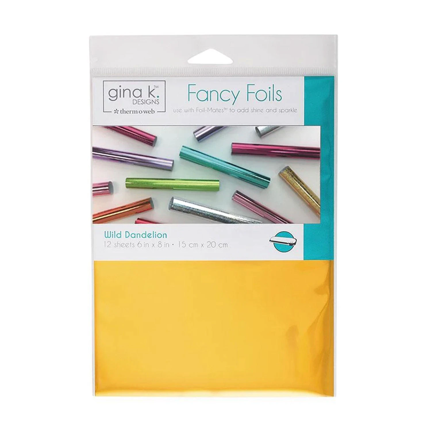 Gina K. Designs Fancy Foils 6"x 8" 12/Pkg - Wild Dandelion