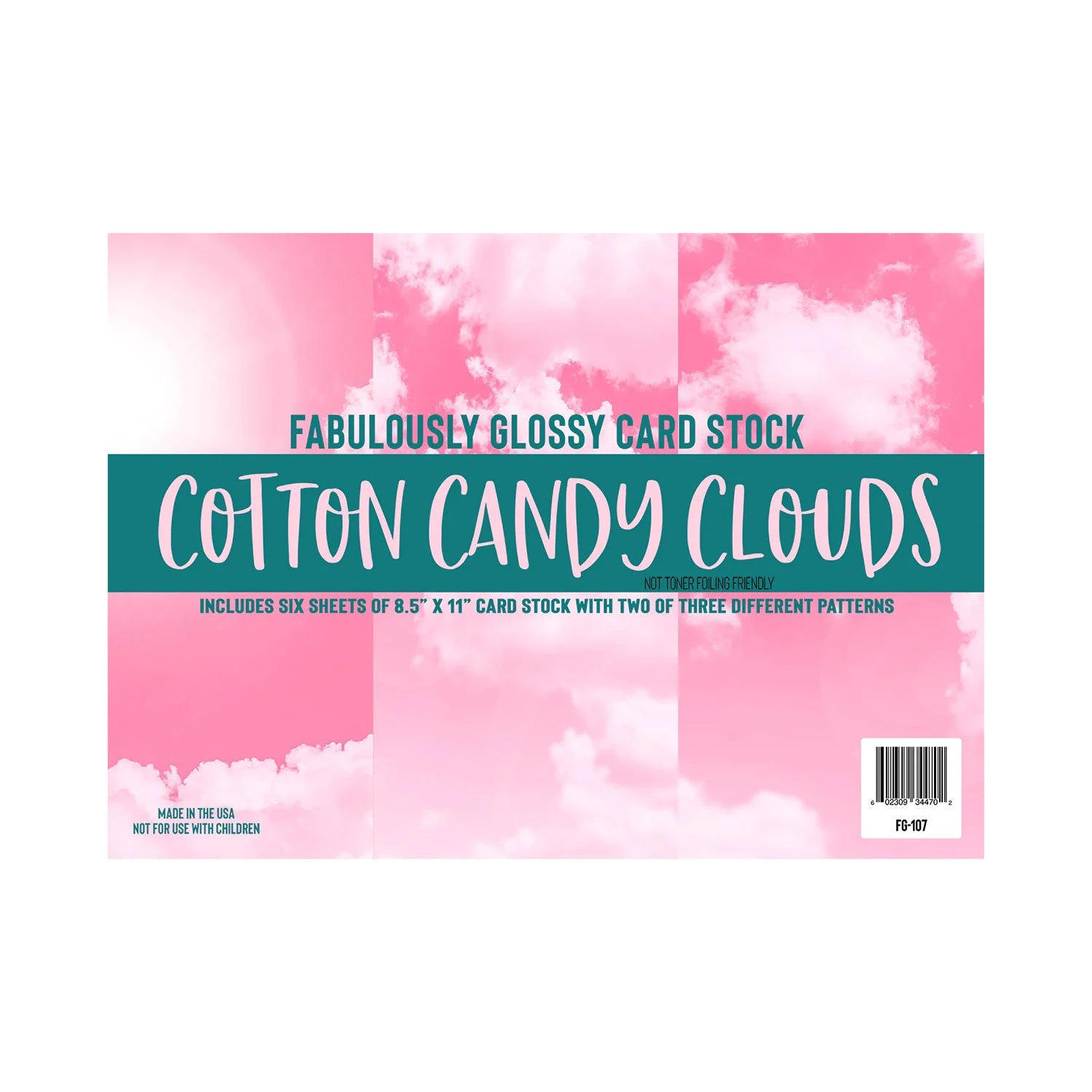 Picket Fence Studios Fabulously Glossy Card Stock - Cotton Candy Clouds*