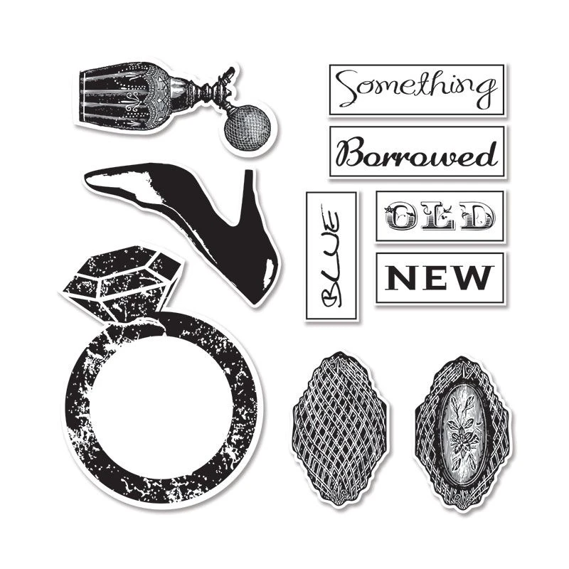 Sizzix Framelits Dies & Stamp Set by 7gypsies - Something Borrowed*