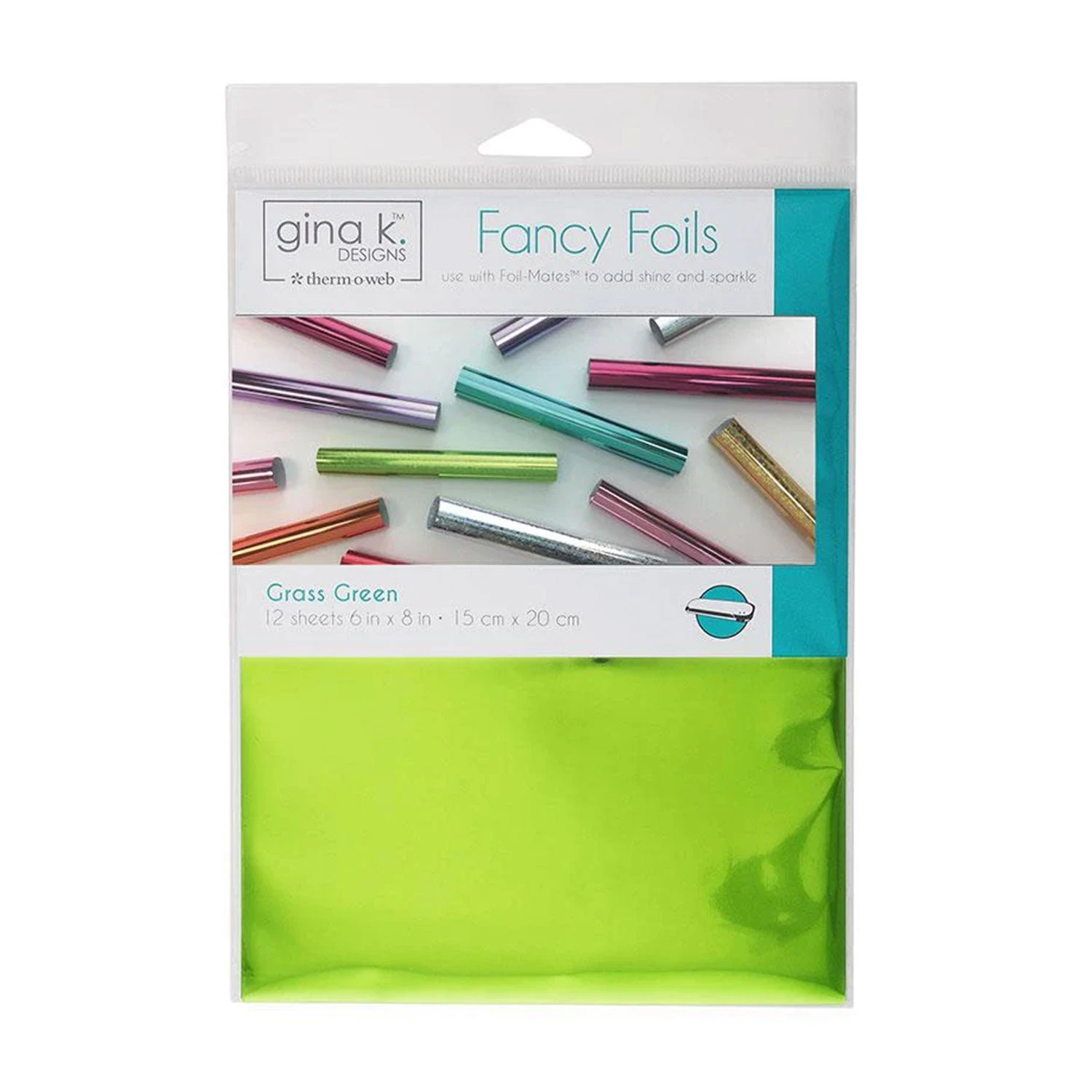 Gina K. Designs Fancy Foils 6"x 8" 12/Pkg - Grass Green