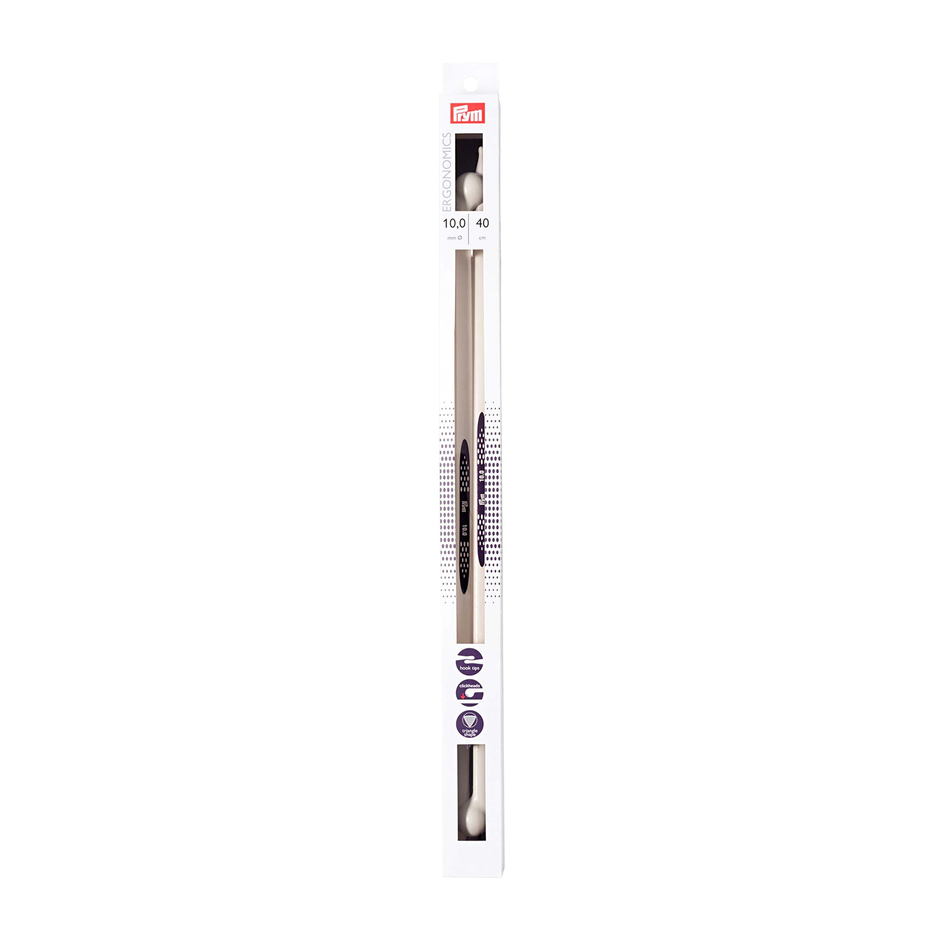 Birch PRYM ERGO Knitting Needles Single-Point 40cm - 10mm*