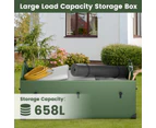 Costway Waterproof Outdoor Storage Box 658L Container Gadern Tool Sheds