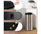 Giantex 30L Automatic Trash Can Stainless Steel Motion Sensor Garbage Bin Home Office Waste Bin