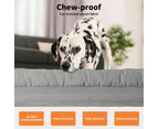 Pawz Pet Bed Chew Proof Memory Foam Orthopedic Waterproof Inner Washable Grey XXL