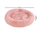 Dog Cat Pet Calming Bed Warm Soft Plush Round Nest Comfy Extra Large Calming