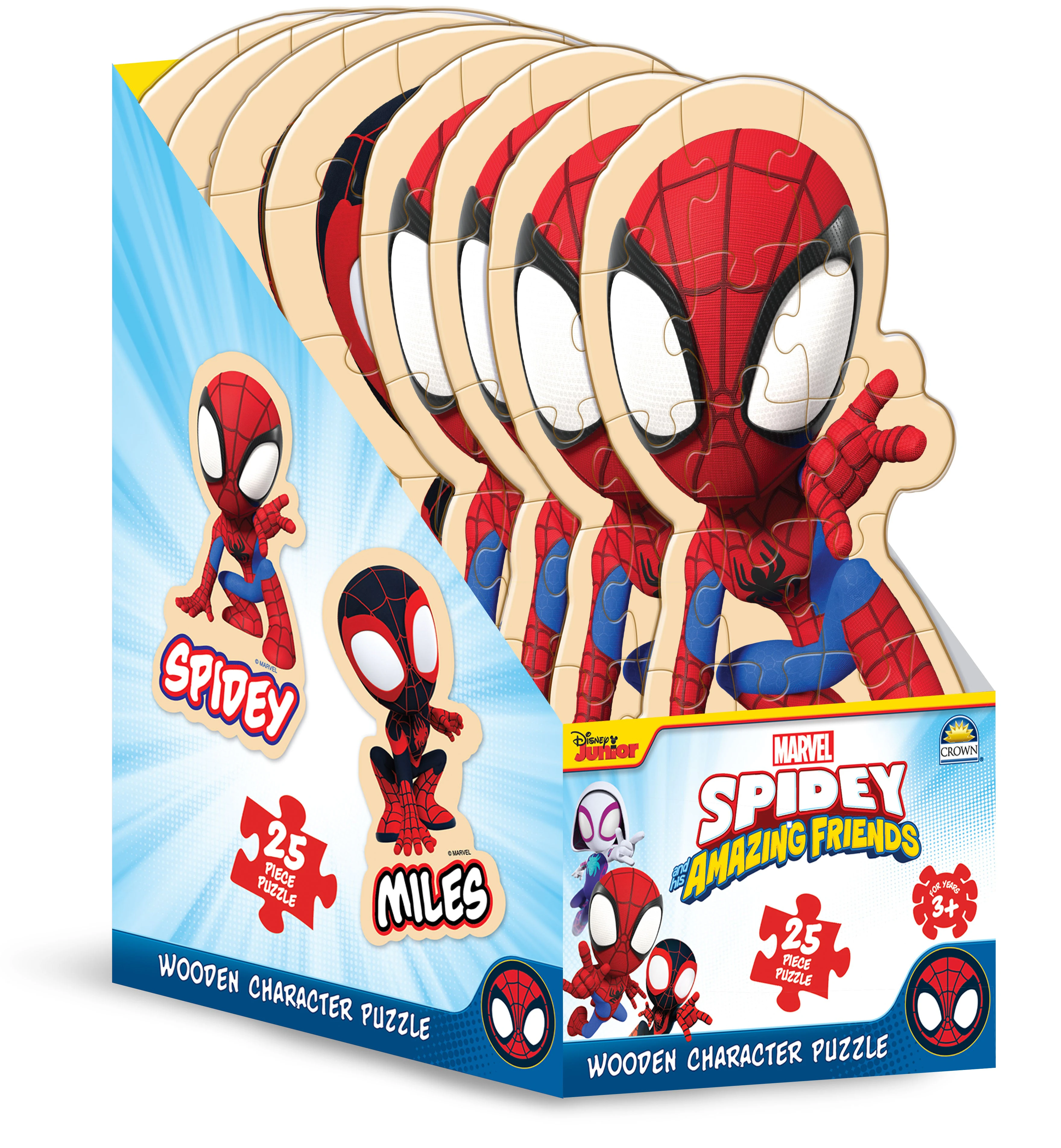 Crown Spidey & His Amazing Friends Wooden Character Puzzle 25pc (assorted)