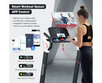 Costway Folding Electric Treadmill 2.25HP Jogging Walking Running Machine Fitness Equipment w/LED Display White