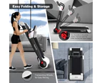 Costway Folding Electric Treadmill 2.25HP Jogging Walking Running Machine Fitness Equipment w/LED Display White