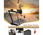 Costway 2 in 1 Electric Treadmill Folding Incline Running Machine w/LED Display & Remote Control Yellow